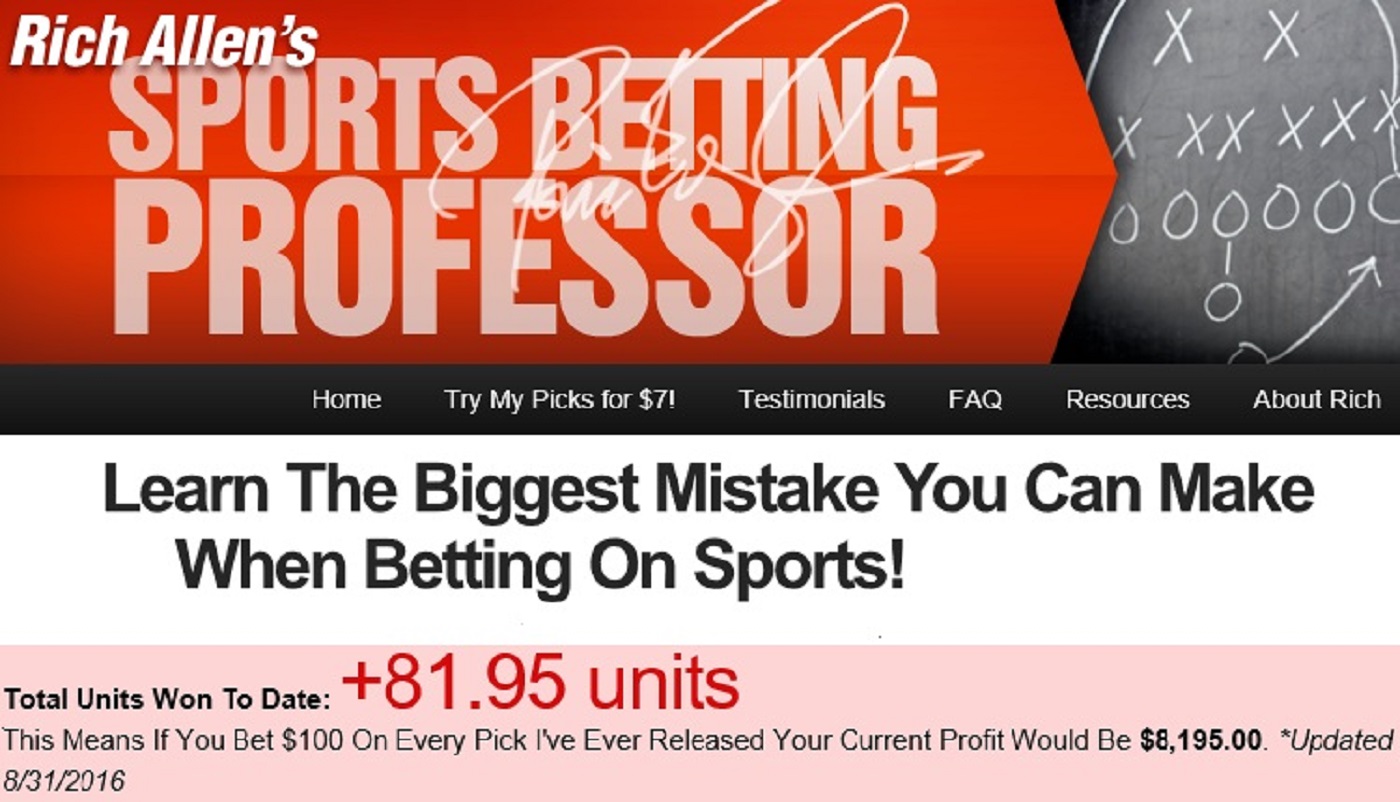 Rich Allen Sports Betting Professor